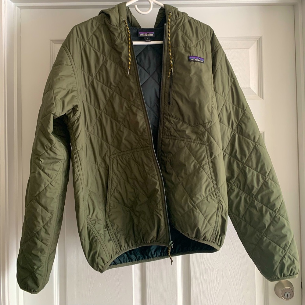 Medium Men's Diamond Quilted Bomber Hoody